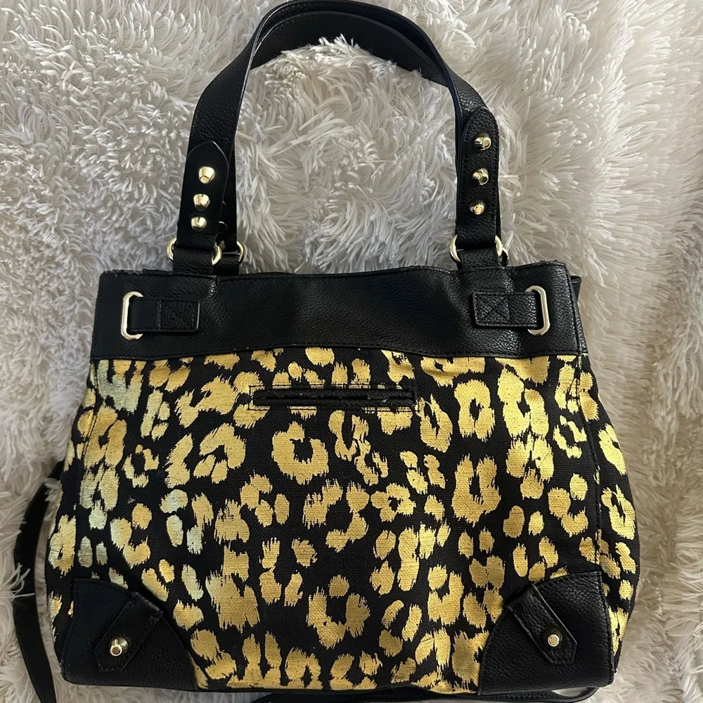 Juicy Couture 2013” Beverly Leopard Daydreamer Tote in Black & Metallic Gold NWT - Picture 4 of 16